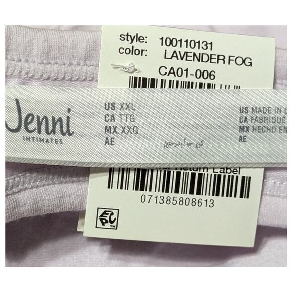 Jenni Women's Bikini Panty Lavender Fog Light Purple Underwear Size XXL - Picture 5 of 7